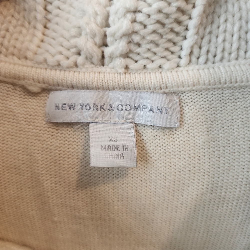Womens ivory half knit sweater dress~size XS - Picture 2 of 4
